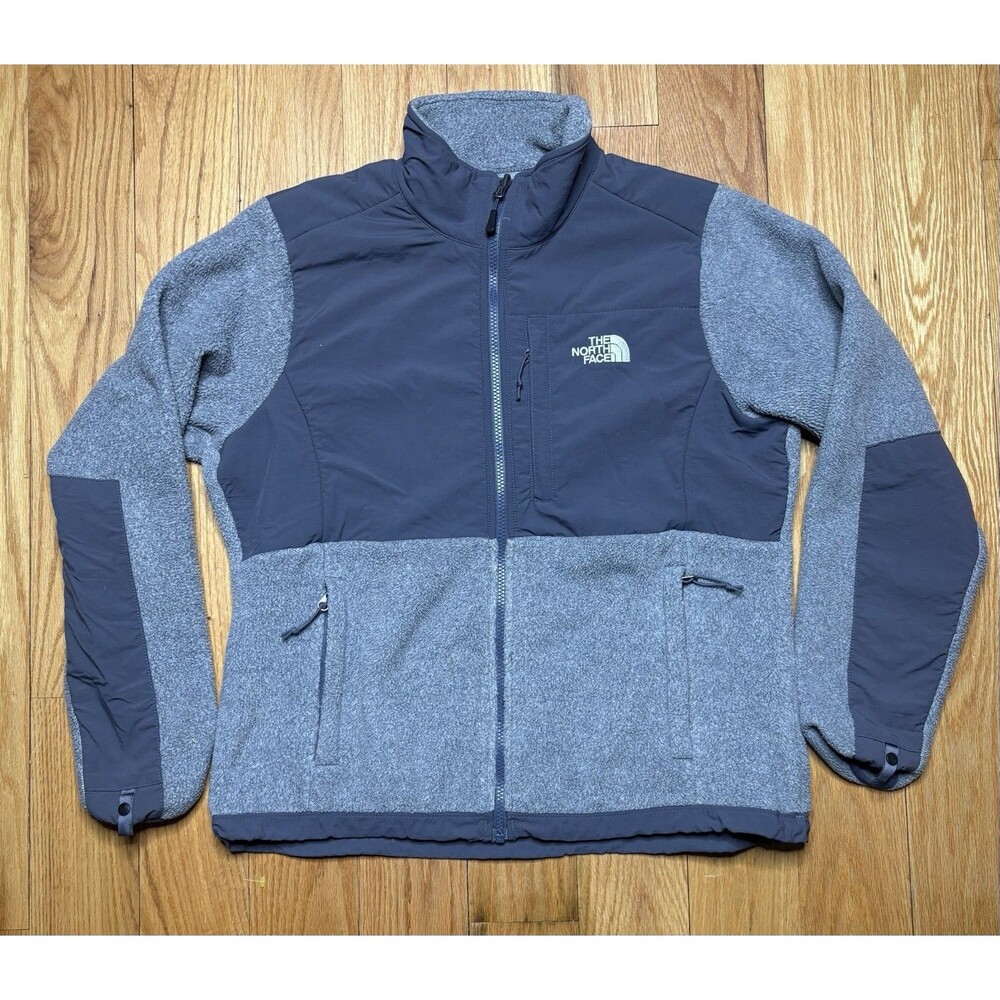 The North Face Denali Polartec Fleece Jacket Womens Size L Blueish Gray Full Zip